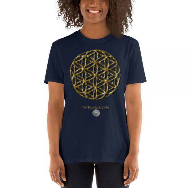 The True World Order "Flower of Life" Short-Sleeve Unisex T-Shirt, Navy