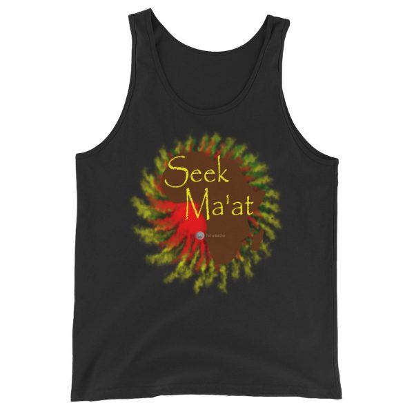 The True World Order "Seek Ma'at, Africa" Unisex Jersey Tank with Tear Away Label, Black