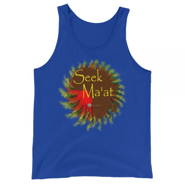 The True World Order "Seek Ma'at, Africa" Unisex Jersey Tank with Tear Away Label, True Royal