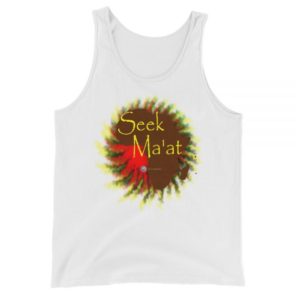 The True World Order "Seek Ma'at, Africa" Unisex Jersey Tank with Tear Away Label, White