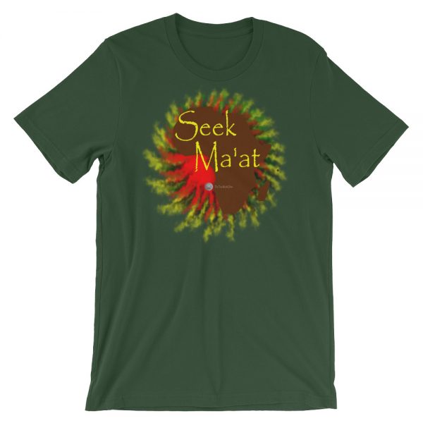 The True World Order "Seek Ma'at, Africa" Unisex Short Sleeve Jersey T-Shirt with Tear Away Label, Forest