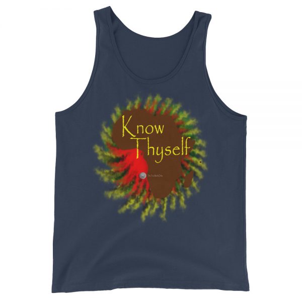 The True World Order "Know Thyself, Africa" Unisex Jersey Tank with Tear Away Label, Navy