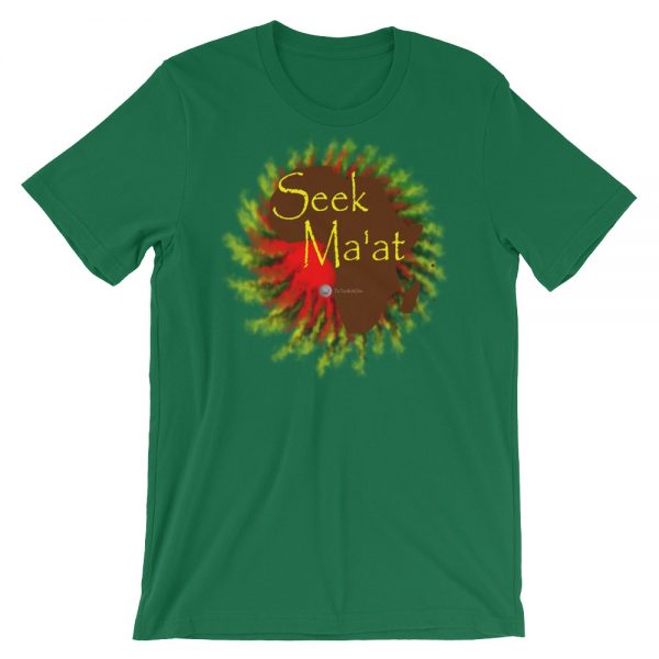 The True World Order "Seek Ma'at, Africa" Unisex Short Sleeve Jersey T-Shirt with Tear Away Label, Kelly