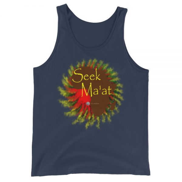 The True World Order "Seek Ma'at, Africa" Unisex Jersey Tank with Tear Away Label, Navy