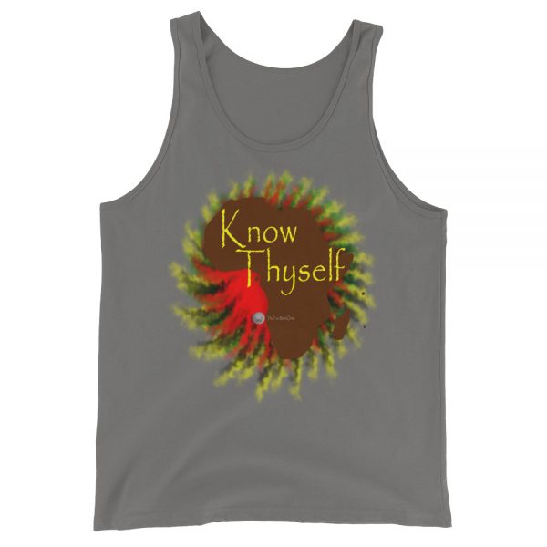 The True World Order "Know Thyself, Africa" Unisex Jersey Tank with Tear Away Label, Asphalt