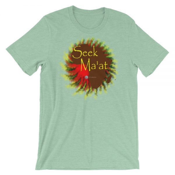 The True World Order "Seek Ma'at, Africa" Unisex Short Sleeve Jersey T-Shirt with Tear Away Label, Heather Prism Mint