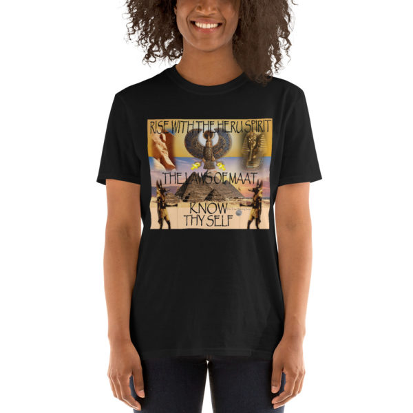 The True World Order “Heru Spirit, Know Thy Self” Short-Sleeve Unisex T-Shirt, Black