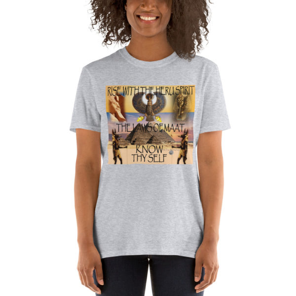 The True World Order “Heru Spirit, Know Thy Self” Short-Sleeve Unisex T-Shirt, Sport Grey