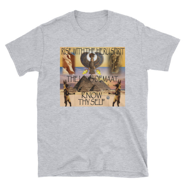 The True World Order “Heru Spirit, Know Thy Self” Short-Sleeve Unisex T-Shirt, Sport Grey