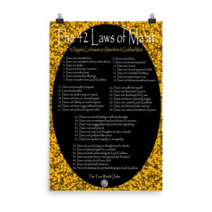 The True World Order "The 42 Laws of Ma'at Set In Stone" Poster, 24x36