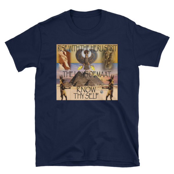 The True World Order “Heru Spirit, Know Thy Self” Short-Sleeve Unisex T-Shirt, Navy