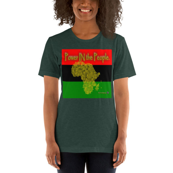 The True World Order “Power IN the People” Short-Sleeve Unisex T-Shirt, Heather Forest