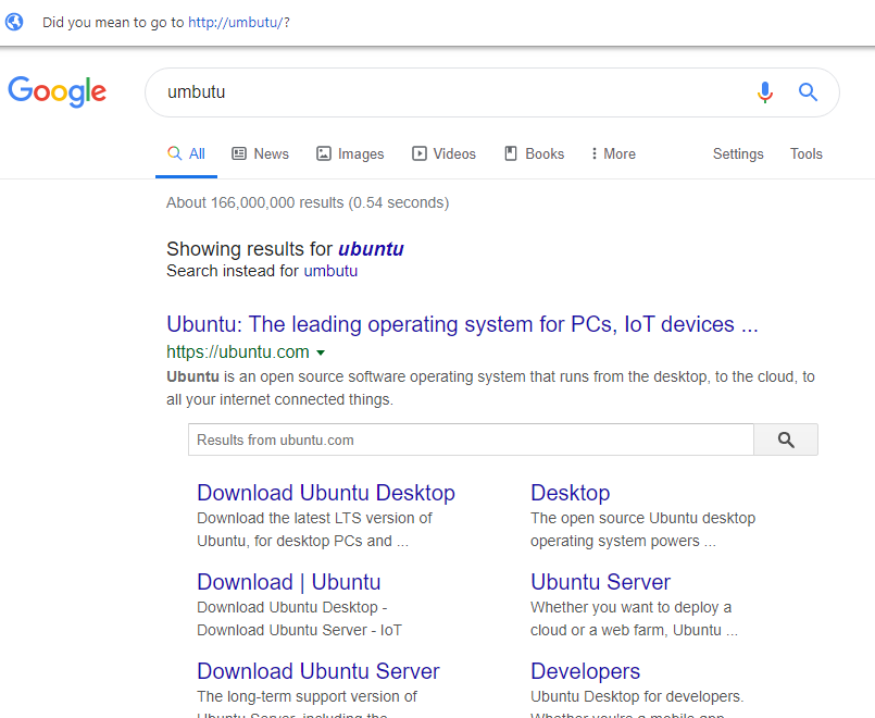 Ubuntu Google Search