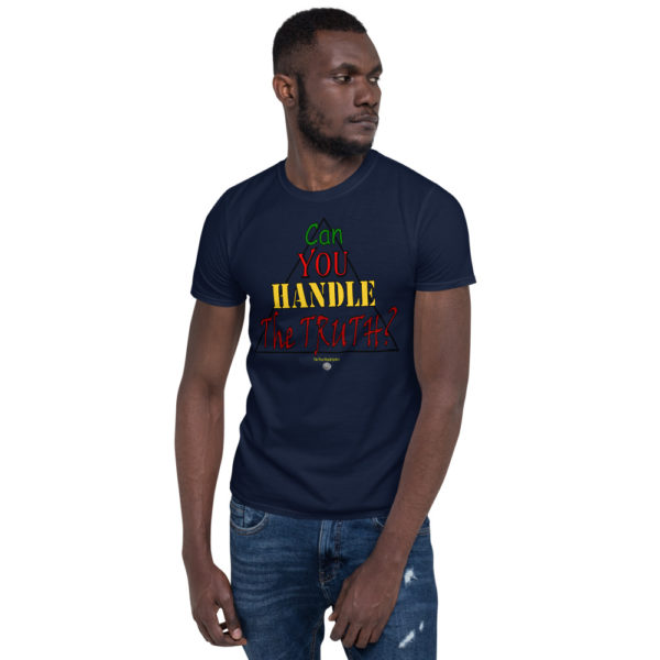 The True World Order "Can You Handle the Truth?" Short-Sleeve Unisex T-Shirt, Front Men's Navy