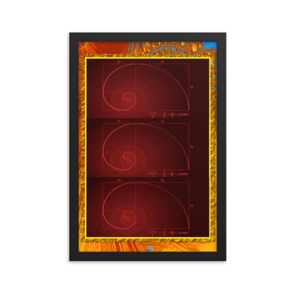 The True World Order "Golden Ratio Power In Numbers" Framed Poster, 12x18