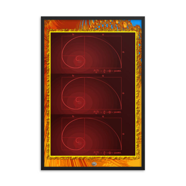 The True World Order "Golden Ratio Power In Numbers" Framed Poster, 24x36