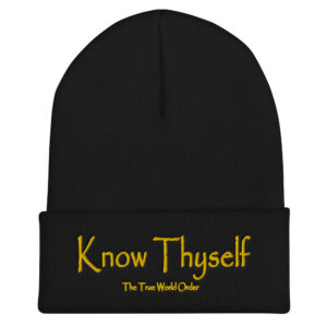 The True World Order “Know Thyself” 12″ Cuffed Beanie, Black