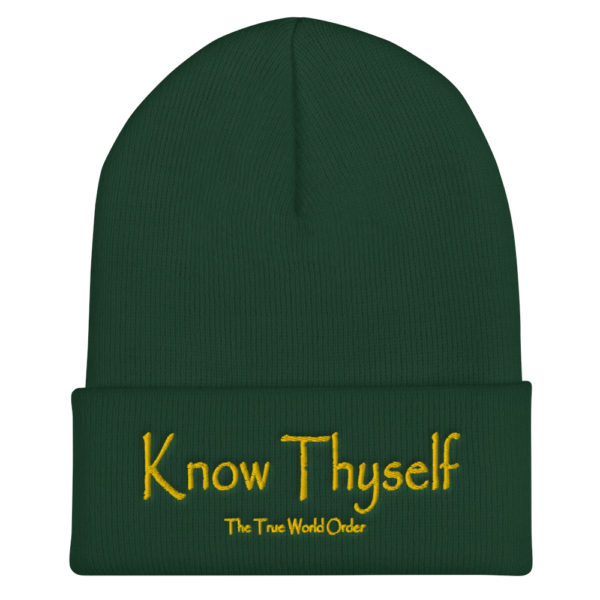 The True World Order “Know Thyself” 12″ Cuffed Beanie, Spruce